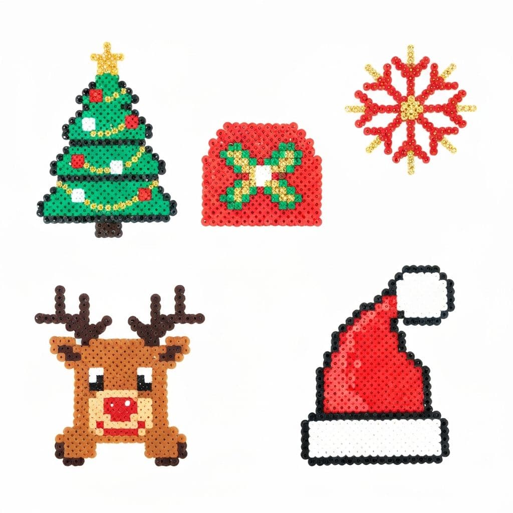 圣诞雪花拼豆图案 preview